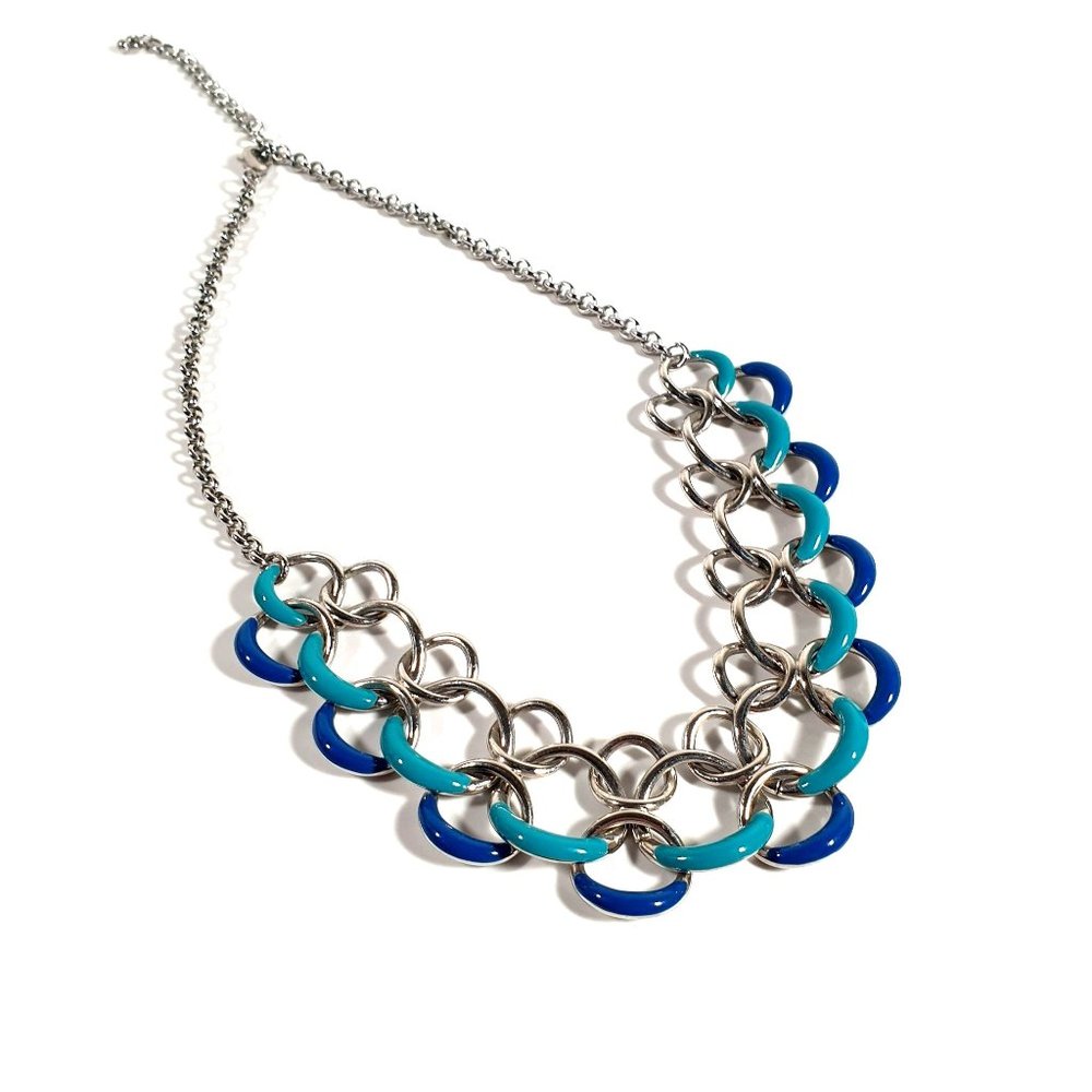 Chain Link Necklace Womens Fashion Reversable Silver Jewelry 18" to 21" Length